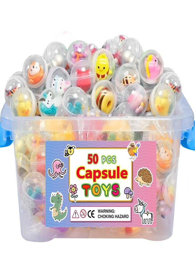 Cherislpy 50pcs Adorable Mini Kawaii Capsule Toys Collection Perfect for Sharing Educational Great for Kids Boys Girls Goodie Bag Christmas Stocking Stuffers Treasure Box Classroom Prizes Carnival Gifts - Image 1
